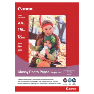 CANON GP 501 GLOSSY PHOTO PAPER CARTA FOTOGRAFICA A4 BIANCO LUCIDO 200 gr/mq CONF 100 FOGLI